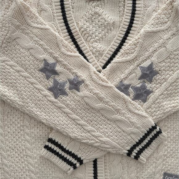 Taylor Swift NIB | Authentic THE CARDIGAN Folklore Cream Cable Knit Sweater | M - Picture 9 of 13